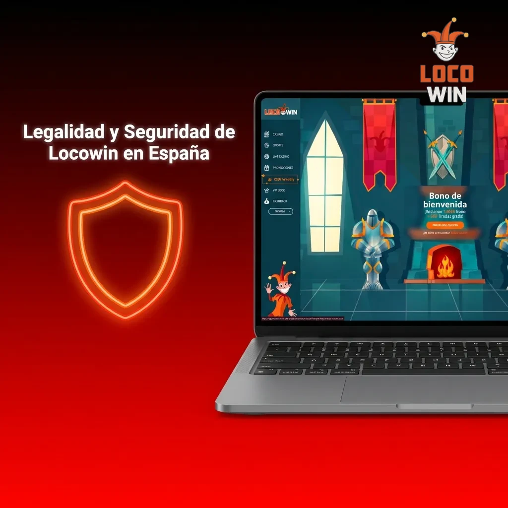 Locowin casino license certificate showing Curaçao eGaming authorization 8048/JAZ with SSL security badge